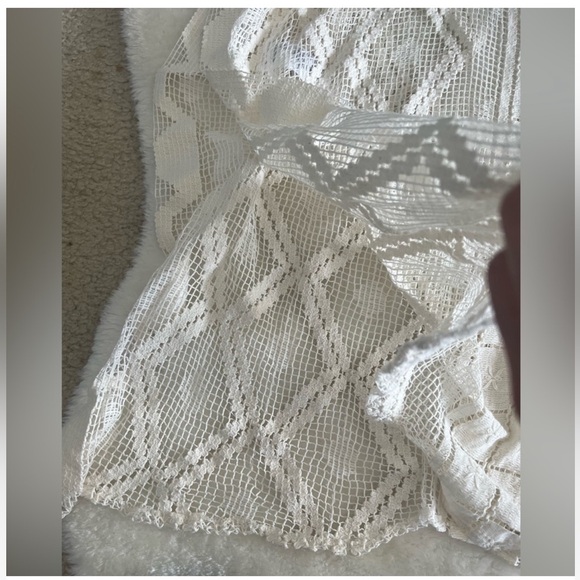 Last✨Free People Cream Lace Coverup Top - Picture 3 of 12